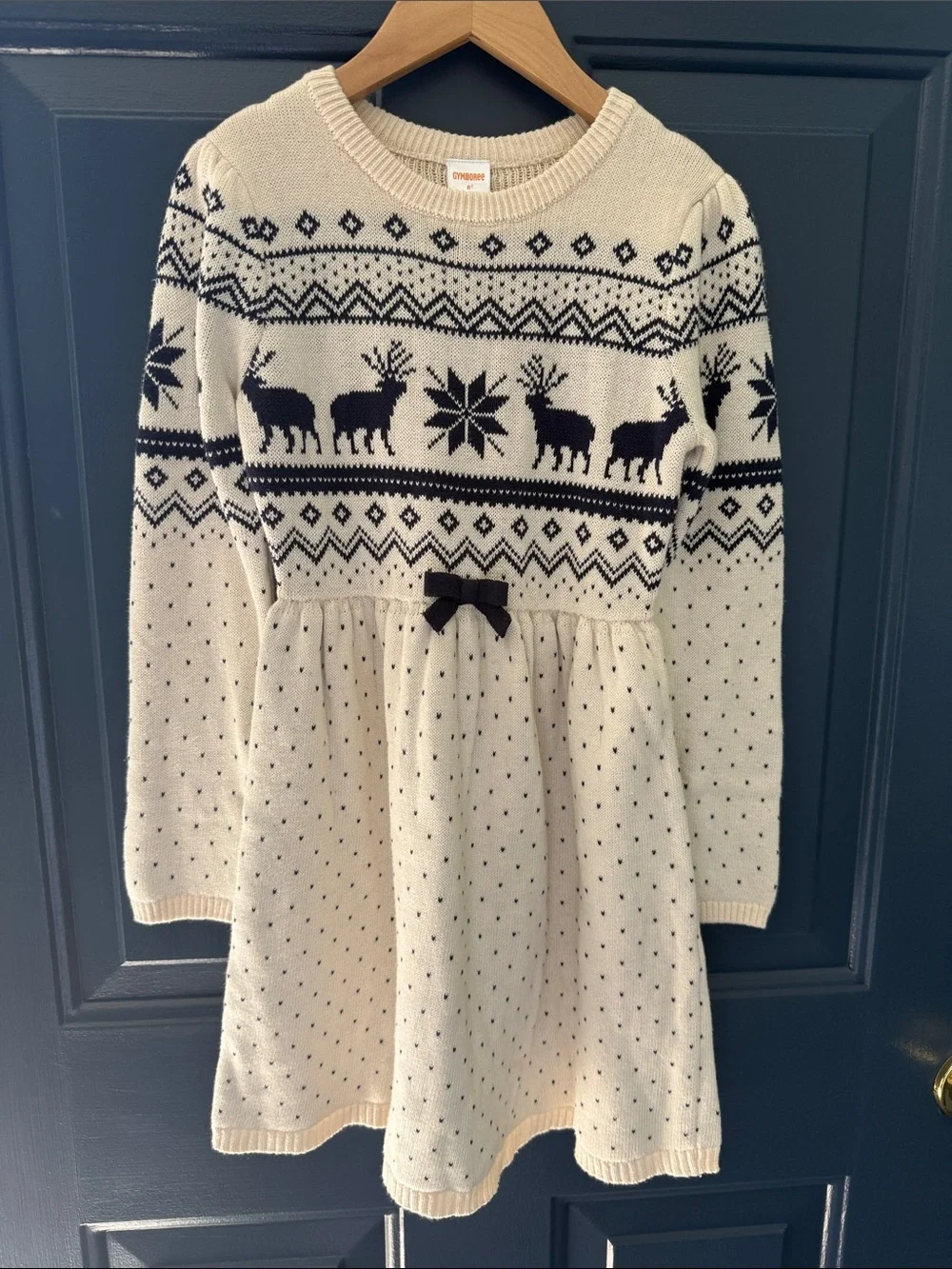 Gymboree Girl’s Fairisle Reindeer Sweater Dress - Size 8